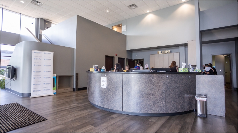 Front desk of Rogers dental office